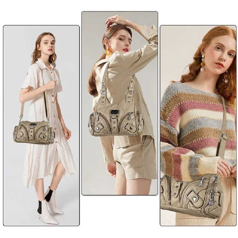 Women Handbags Soft Tote Bag Small Top-handle Fashion Satchel Multi-Pockets Crossbody Shoulder Bag Hobos Phone PackW251112