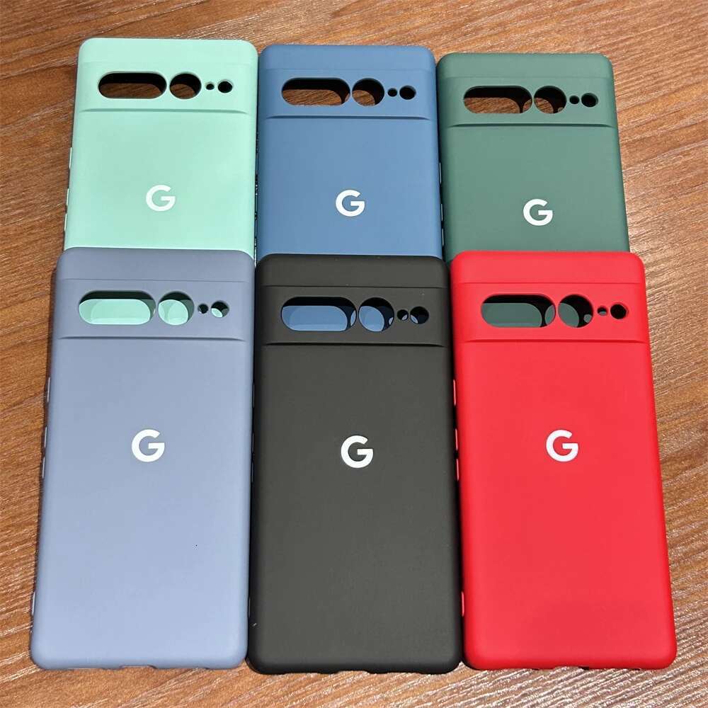 6 7 8 Pro Case Soild Color Plain Silicone Soft Cover For Google Pixel 8A 7A 6A Shockproof Bumper Shell