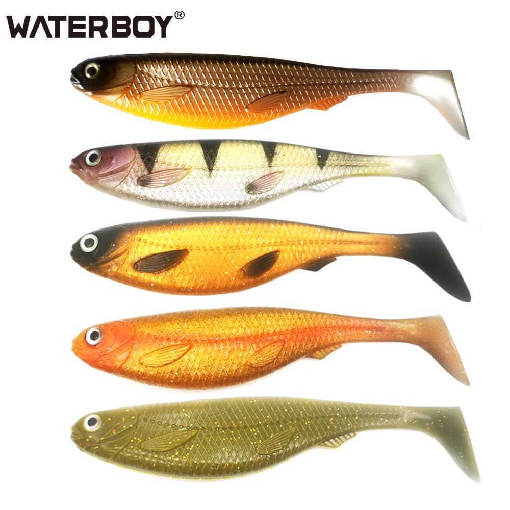 soft lure artificial bait big shads soft 12.5cm 13.7g 15cm 22g PVC material 20cm 55g T Tail Softbaitsfor sea bass perch zander Z250411