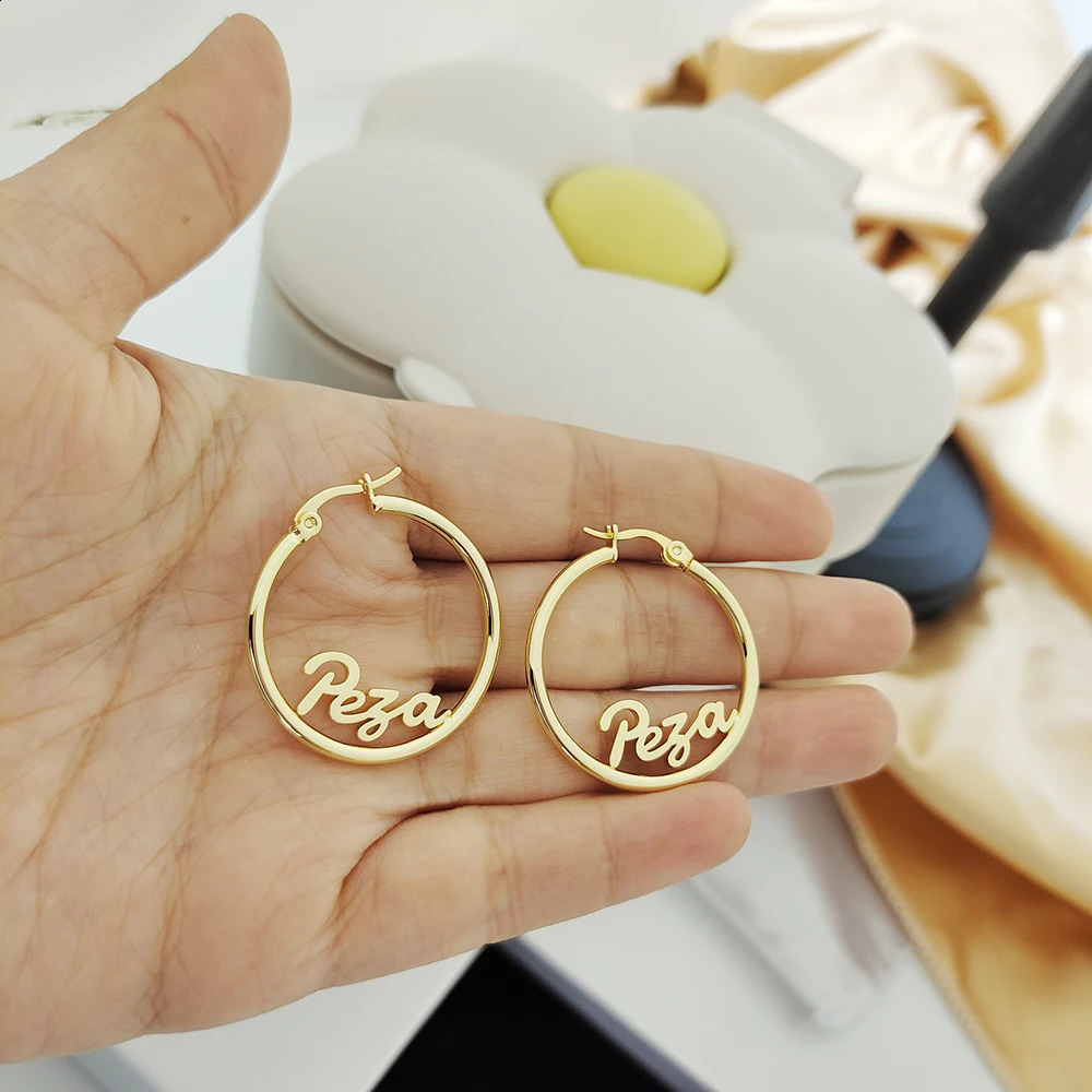 DODOAI 30-100mm Customized Earrings Customized Name Earrings Personalized Earrings with Declaration Words Childrens Jewelry Gifts 250409