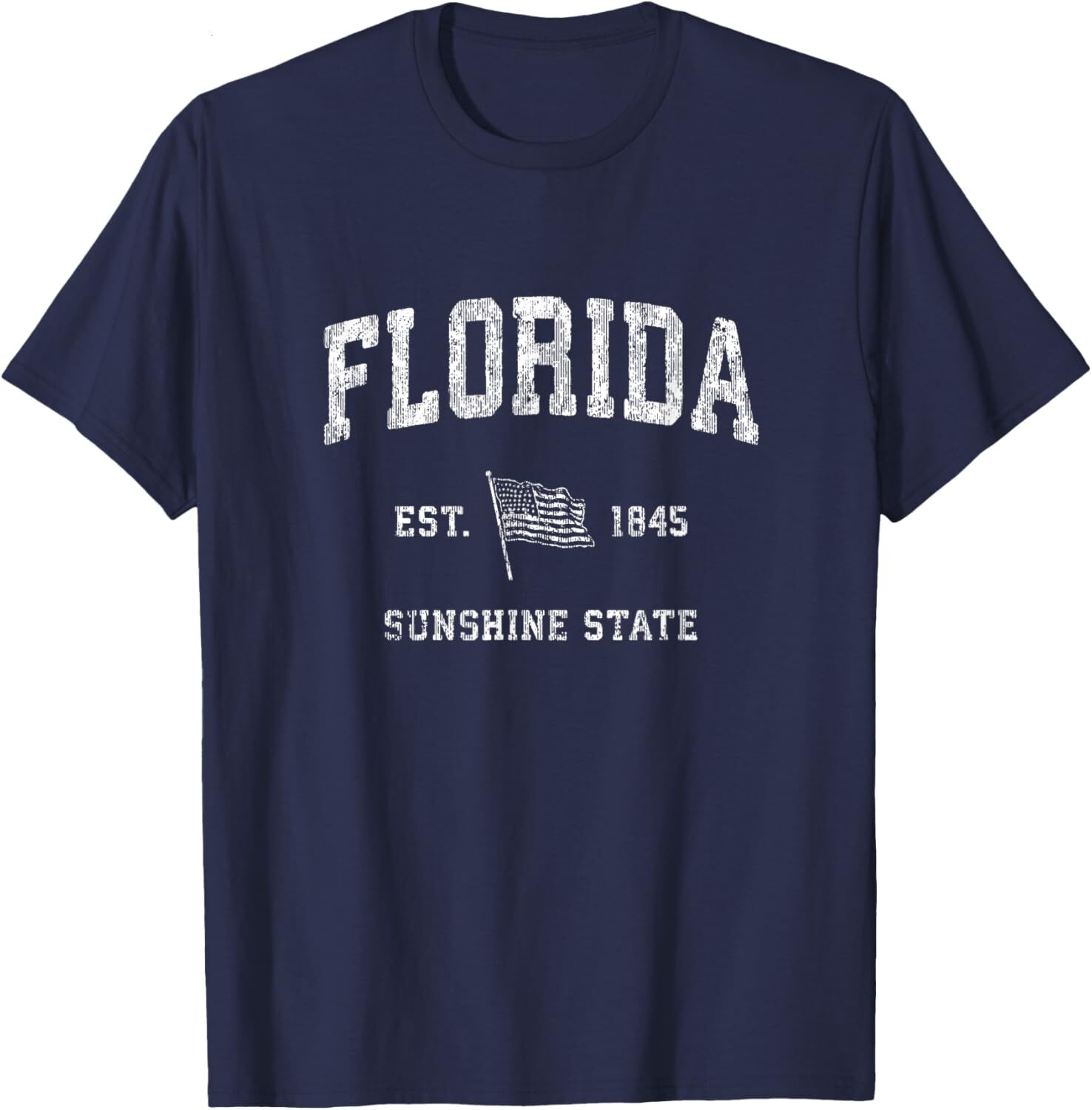 T shirt for Mens Florida T-Shirt Vintage US Flag Sports Design Tee Graphic Tee Casual Tops Clothes Short sleeve cool