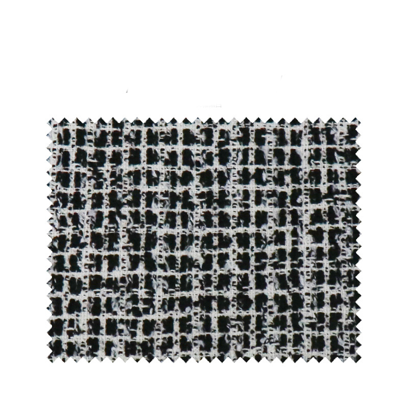 T0396 Waffle Yarn-dyed Jacquard Chenille Cocoa Color Semi-Blackout Curtain Niche Designer Style