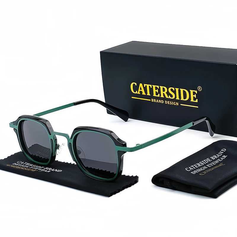 Caterside Punk Retro Polarized Sunglasses Men Mental Fashion Square Sun Glasses Women Outdoor Travel Driving Eyewear UV400 Z250411