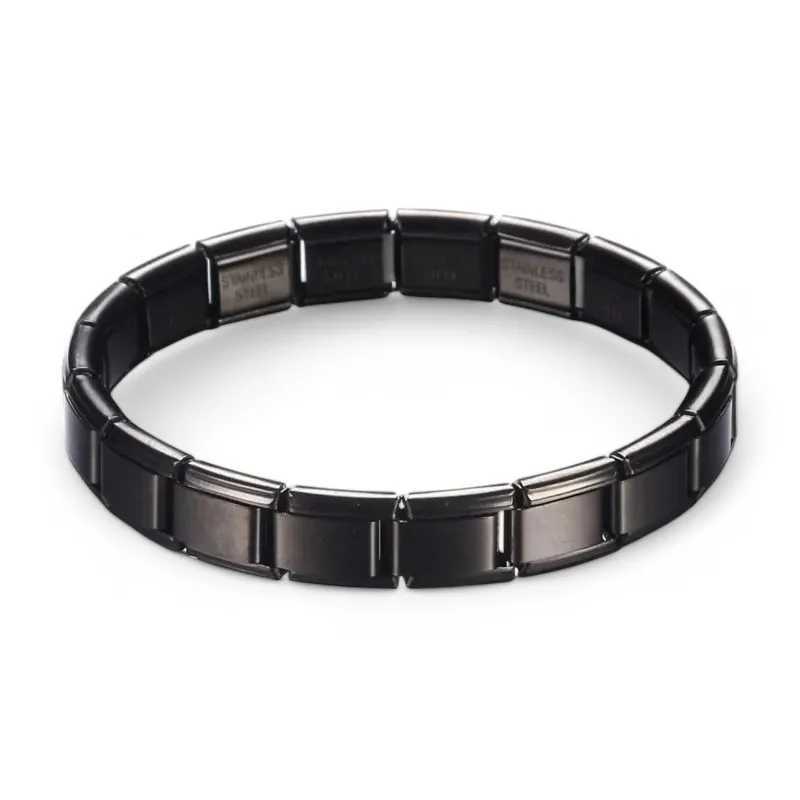 2025 New Y2k Fashion Stainless Steel Bracelet for Men Women 9mm Width Gold Color Black Bangle Girls Jewelry Wedding GiftC250411