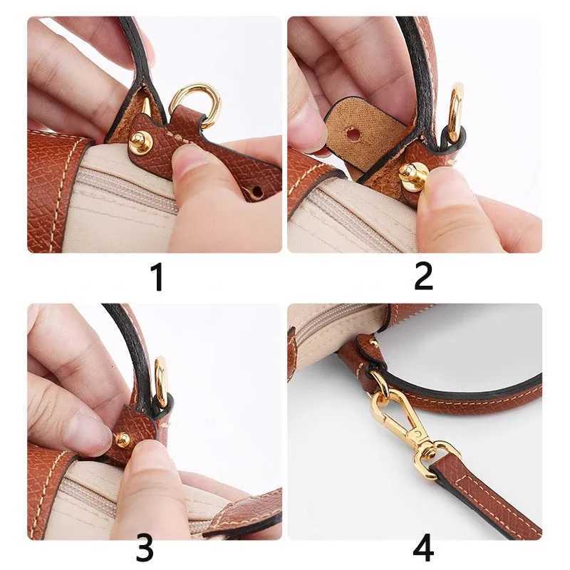 Leather Replacement Crossbody Bag Strap For Longchamp Mini Bag Shoulder Strap Without Punching Modification Bag AccessoriesW251112