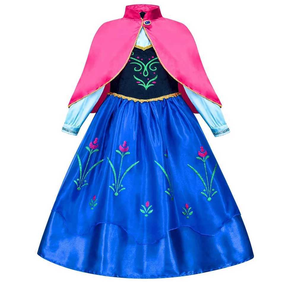 Disney Childrens Snow Queen Dress Princess Dress Childrens Girls Fancy Birthday Party Dress Princess Dress Carnival Party Childrens DressXJ250411