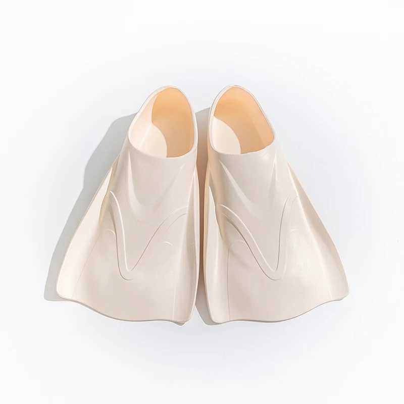 Inflatable Fin Swimming Flip Short Diving Frog Shoes Duck Net Adjustable Silicone Travel Size Open High Heels Adult Female ChildrenY250412H