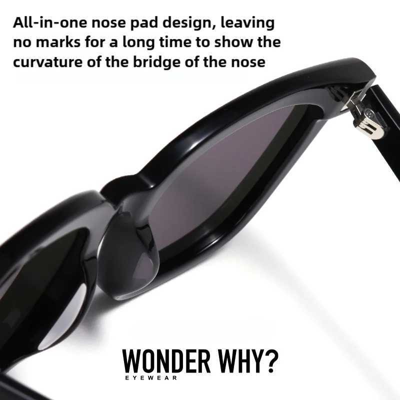 WONDER WHY Fashion Unisex Rectangle Sunglasses Retro Design Square Frame Sun Glasses Men Women Casual Driving Sunglass WY1001 Z250411