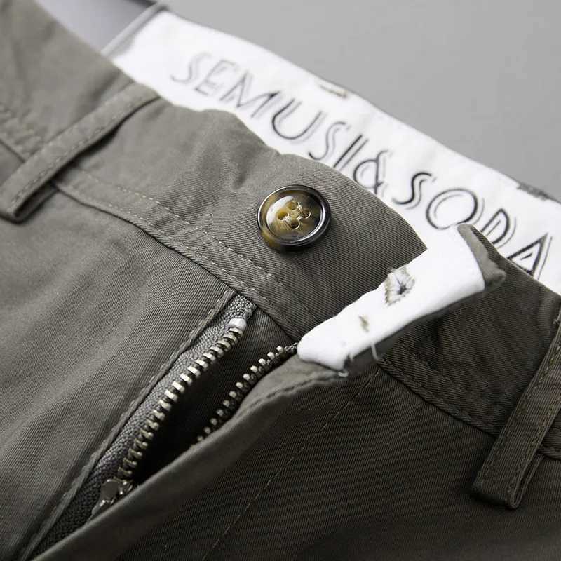 Smart Black Pants Mens Clothing Business Office Cotton Straight Set Mens Trouser Casual Flat 2023 Spring/Summer New Collection W250411