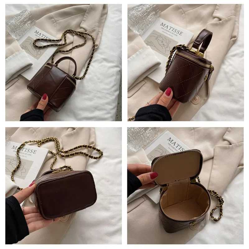 Mini Straw Bucket Crossbody bag For Women Summer Weave Womens Brand Handbags And Purses Fashion Chain Simple Shoulder BagsT2511112