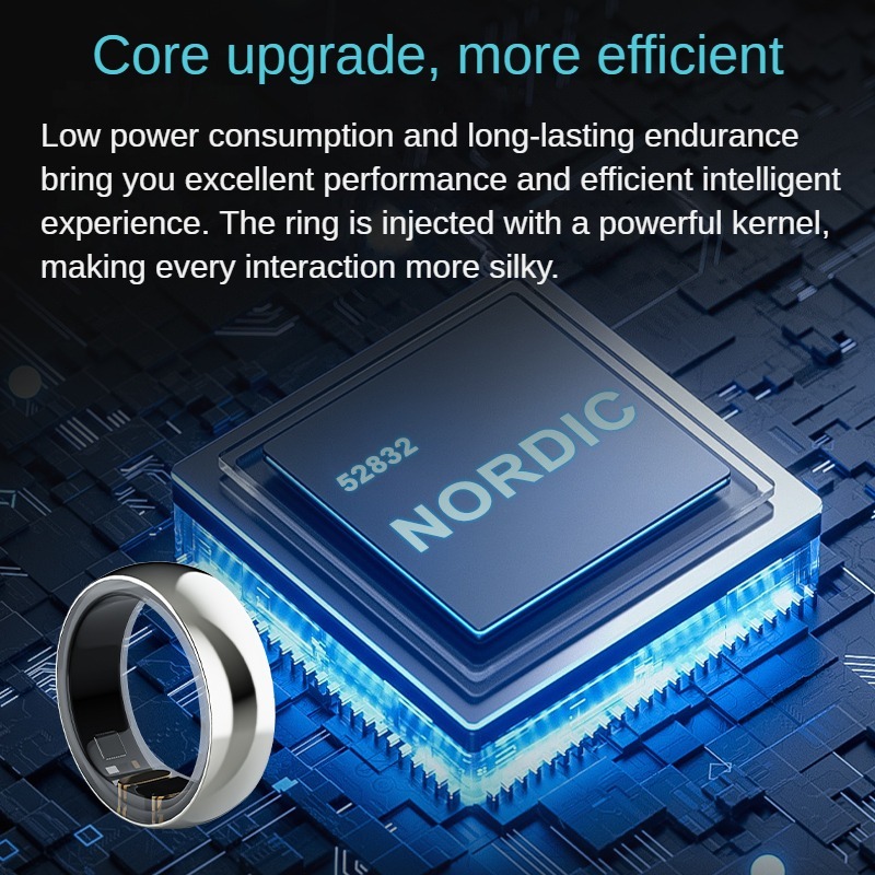 FL- Smart Ring Men Women IP68 Waterproof Heart Rate Blood Oxygen Sleep Health Monitor Sport Fitness Health Ring for Android IOS