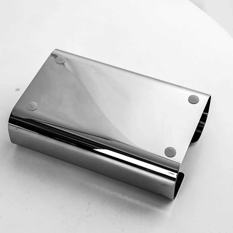 Stainless Steel Mirror Tissue Box Rectangar Napkin Dispenser Desktop Paper Storage Box Ins Style Desktop Art Tissue Box He Furnishings Y251112