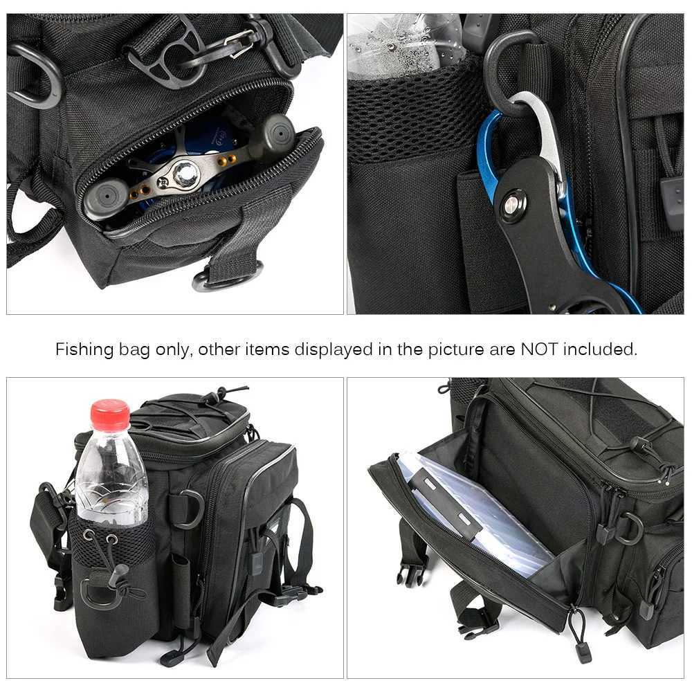 LEO Multifunctional Fishing Tackle Bags Single Shoulder Crossbody Bag Waist Pack Fish Lures Gear Utility Storage Fishing Bag Z250411