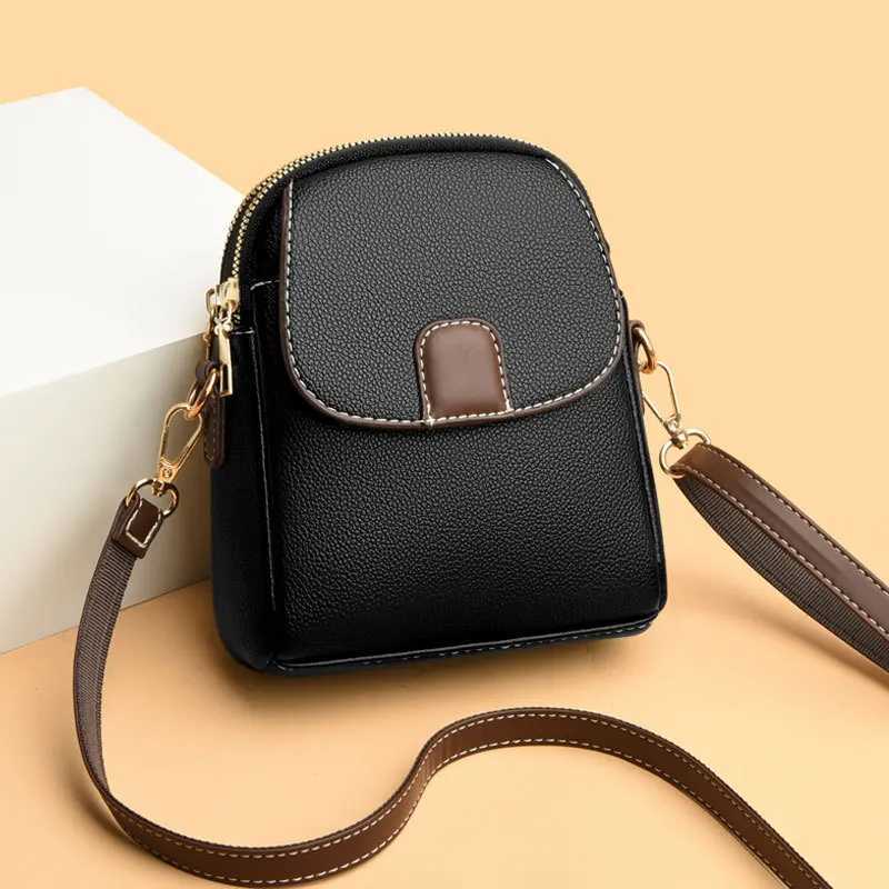 New Fashion Womens Single Shoulder Small Bag Trendy Cell Phone Pouch Soft Leather Versatile Crossbody BagT2511112