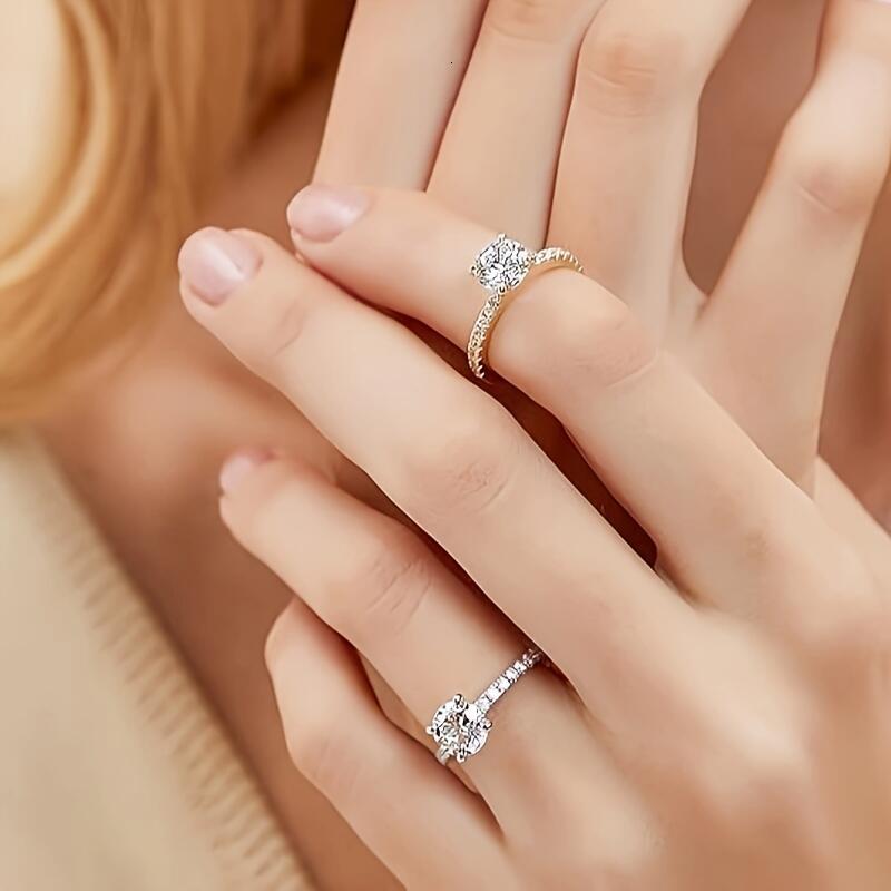 1.25 Carat Round Solitaire Cubic Zirconia Engagement Halo Promise Ring