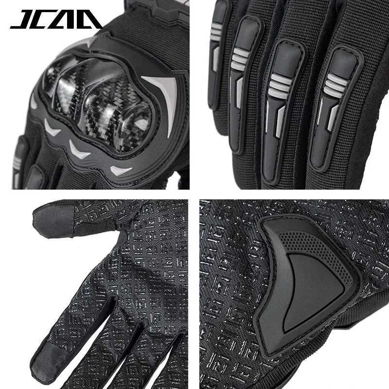 Motorcycle Sports Motocross Racing Gloves Summer Breathable Full Finger with Anti-Slip Anti-fall Palm Touchscreen Moto GuantesW251112
