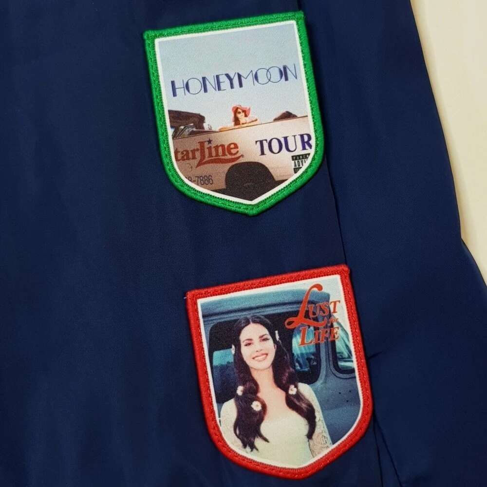 Designer Clothes Lana Merch Racing Jacket With Patches Commemorative LDR Racer Jackets In Navy For Women And Men Del Tops Coat Reys Clothing