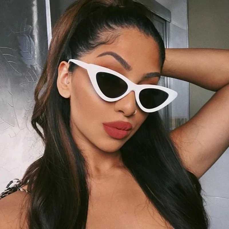 Cute Sexy Vintage Cat Eye Sunglasses Woman Small Black White Triangle Retro Ladies Sun Glasses Leopard Female Oculos De Sol Z250411