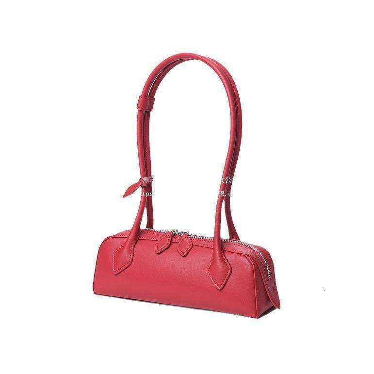Ins Super Fire Sausage Fashionable And Niche Design High End Feeling French Stick Underarm Genuine Leather Shoulder Bag