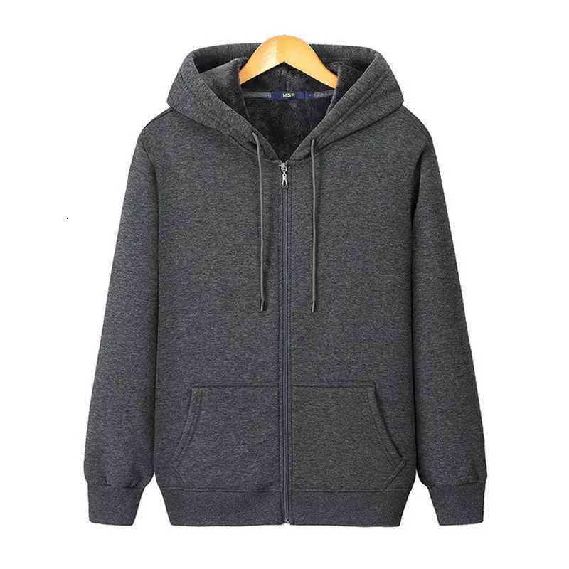 POD customization DIY Customize Printed Winter Mens Hoodies High-quality Wool Thicken Warm Solid Color Cotton Zipper Loose Women SweatshirtsT251112