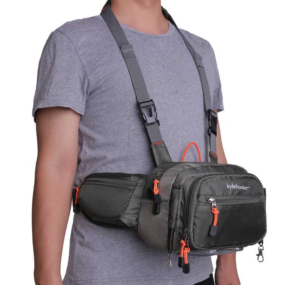 Kylebooker Fly Fishing Chest Pack Tackle Storage Hip Bag River Fishing Waist Pouch Z250411