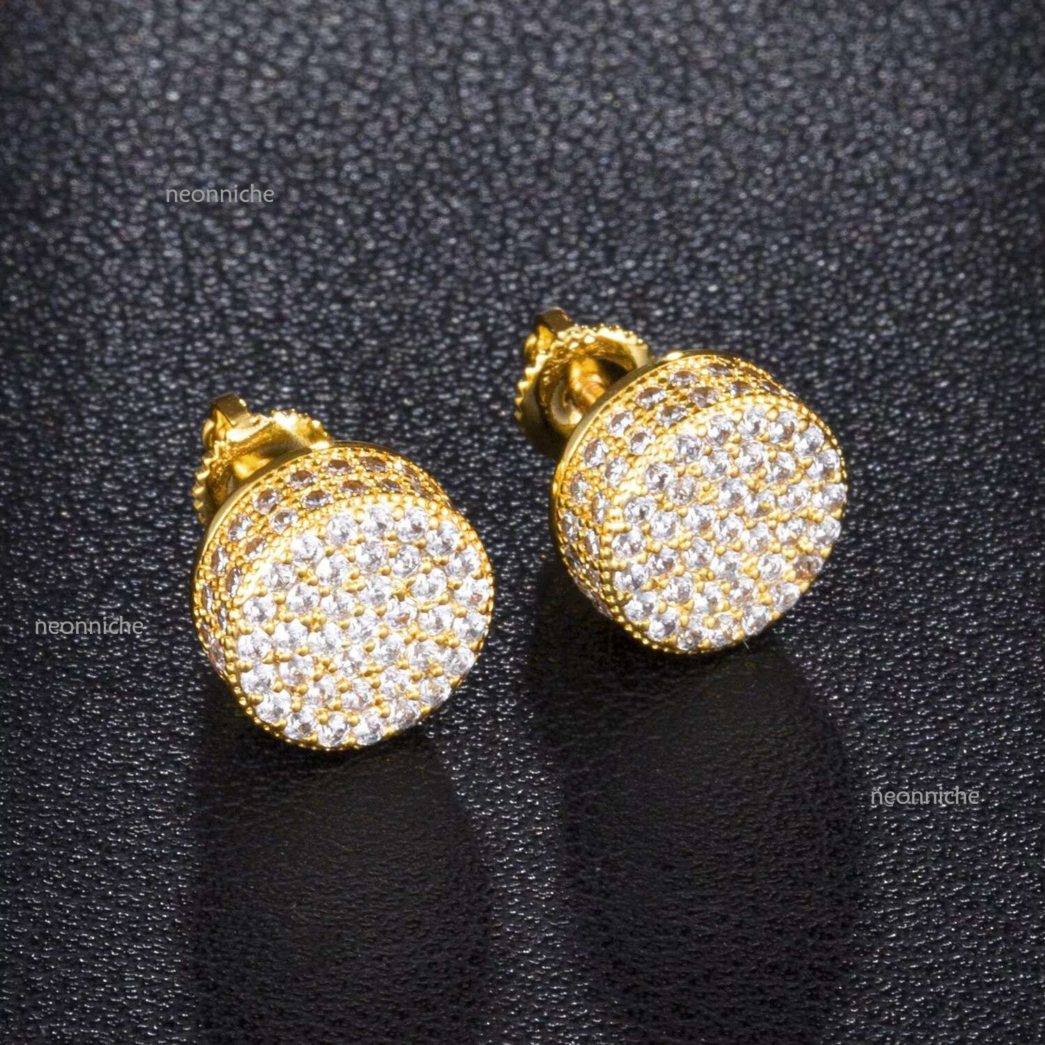 Dia Pass Test Custom Sier Hip Hop VVS Moissanite Stud Earrings for Men