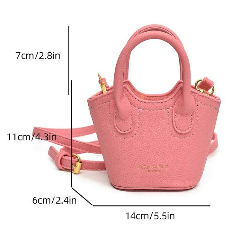 FI Super Mini Cross shaped Bag Cute Womens Lipstick Bag Solid Color Pu Leather Bag Coin Wallet Earplug Bag Mini Bucket HandbagXJ250412