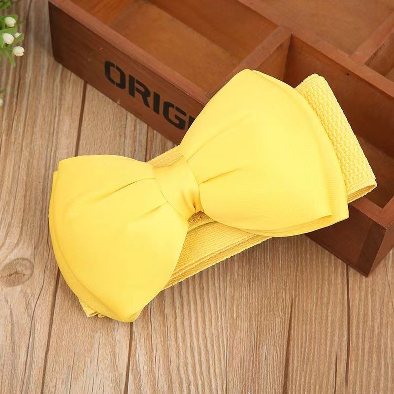 Korean version chiffon bow elastic waistband women's versatile decoration wide waist seal skirt belt dress accessories