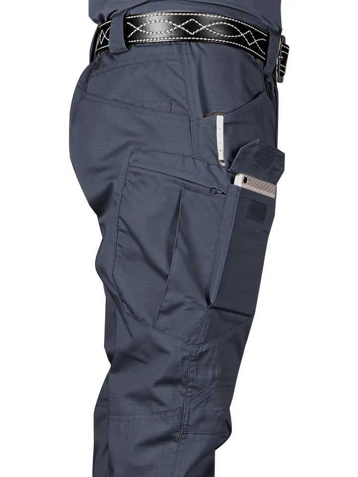 Mens outdoor multifunctional tactical pants multi pocket outdoor hiking pants waterproof wear-resistant W250411