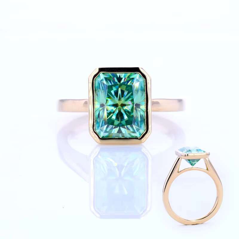 Dainty Gold Moissanite Quality Engagement Gold 14k Rose Woman Gold Ring Sapphire Ring Women Sapphire Stone Ring