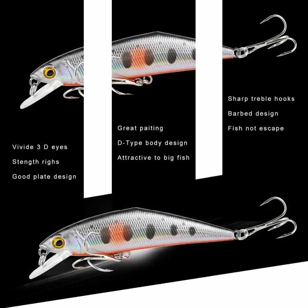 Afishlure D-contact Smith 63mm Minnows Pesca D Contact Fishing Lure Swimbait 66mm Z250411