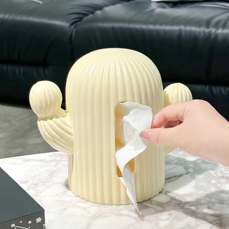 Fashionable and Creative Cactus Toilet Paper Box High Beauty Living Ro Desktop Cute Tissue Box Paper Storage Box Y251112