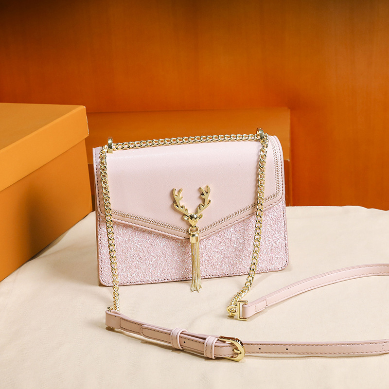 designer bag Super Fire Tassel for Women's Trendy Sequin Crossbody Underarm Shoulder High end Versatile Small Square Bag Crossbody bag