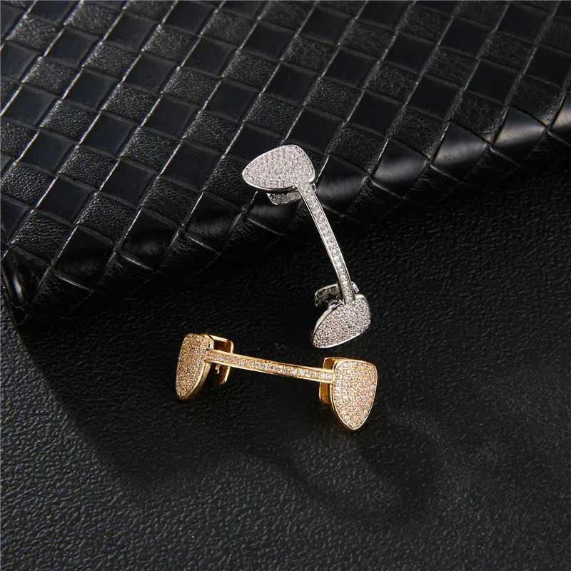 Hip Hop Iced Out Teen Grilz hat with sparkling cubic zirconia mini paving top and bottom charm grill set suitable for mens and womens jewelry gifts W2