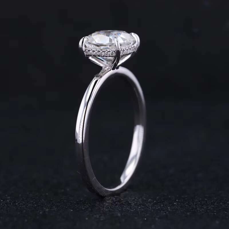 Starsgem Excellent Cut White Color Cushion Shape Brilliant Cut Moissanite Engagement Ring for Gift