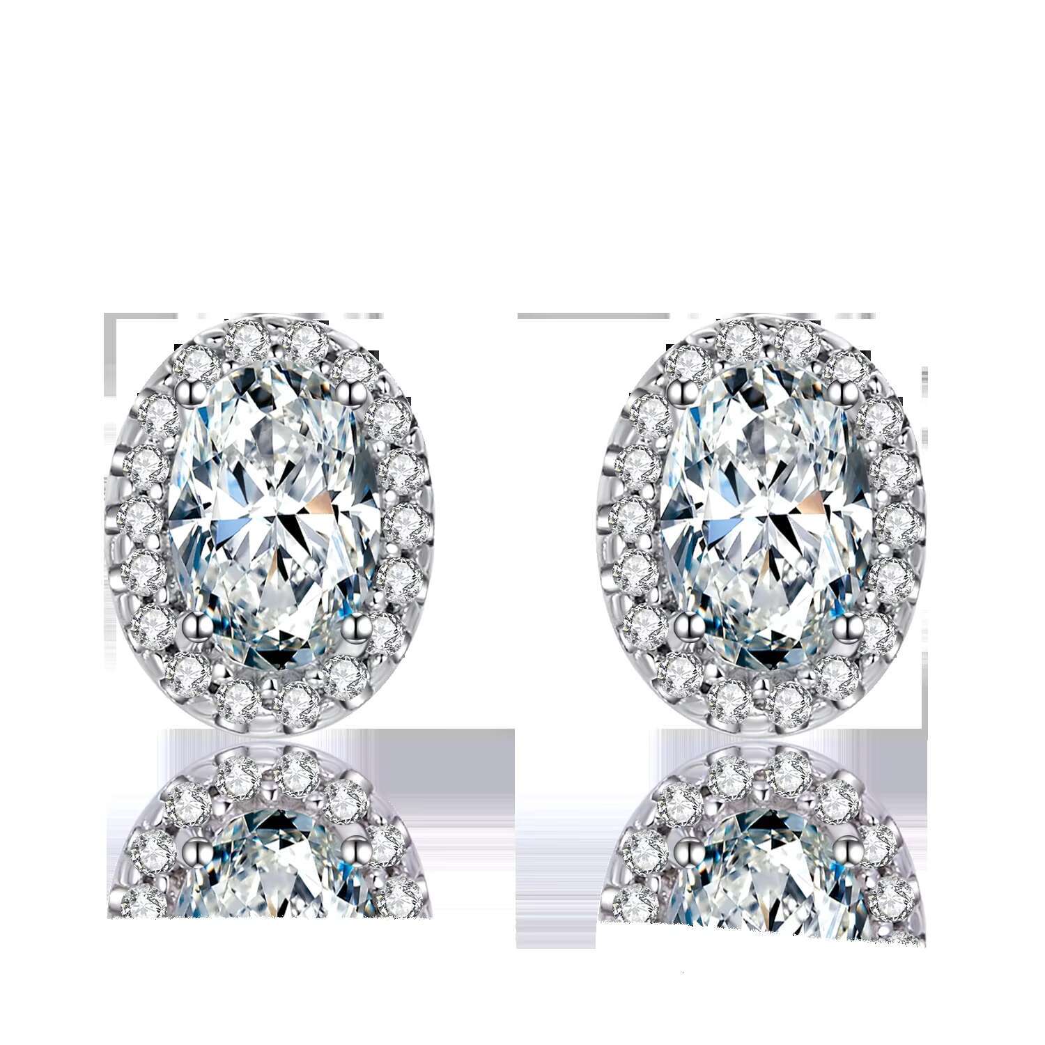 Quality 925 Silver Vintage Statement Diamond Stud Earrings Custom Women Moissanite Earring