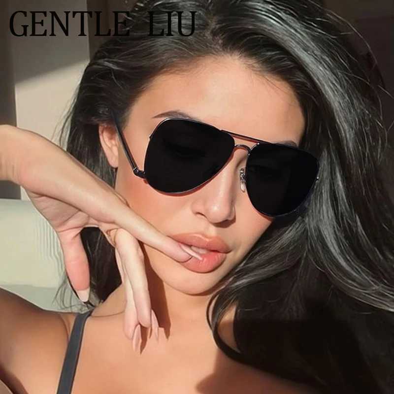 Oversized Pilot Mask Sunglasses Women 2025 Luxury Brand Vintage Oval Big Frame Sun Glasses For Ladies Driving Eyewear UV400 Z250411