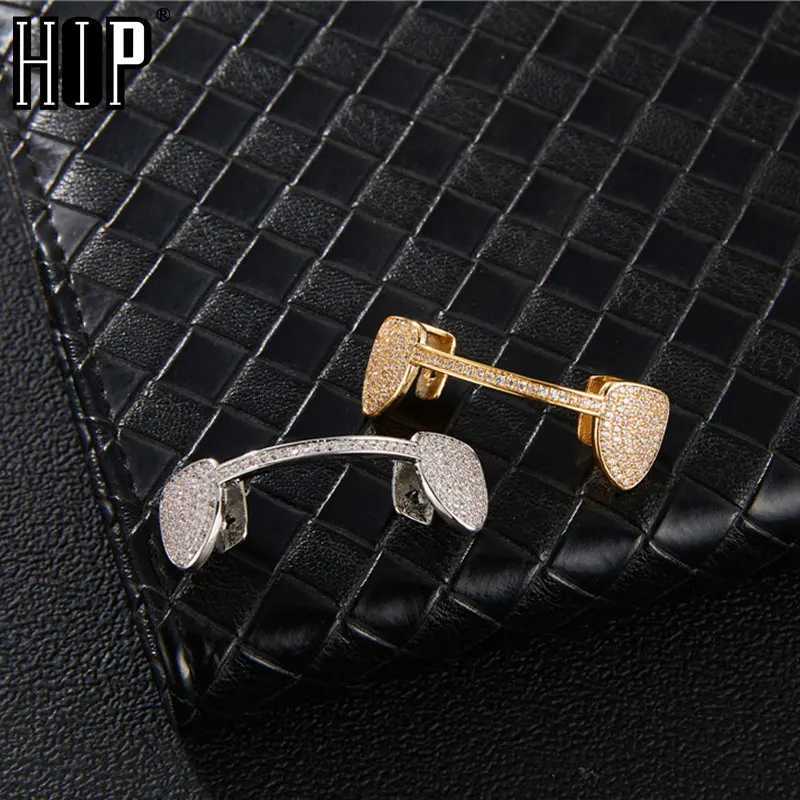 Hip Hop Iced Out Teen Grilz hat with sparkling cubic zirconia mini paving top and bottom charm grill set suitable for mens and womens jewelry gifts W2