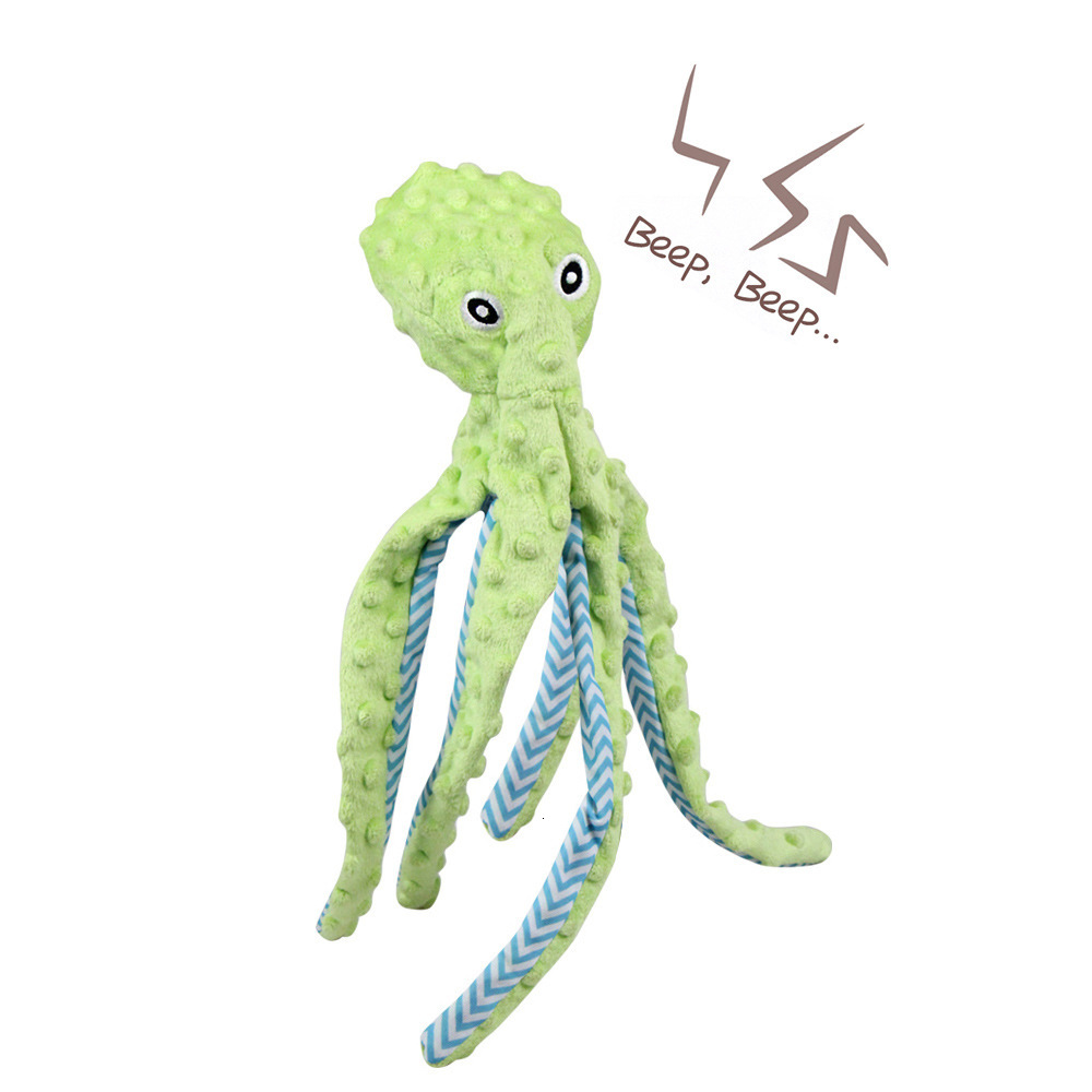 Amazon Cross border Teddy Dog Toys Pet Plush Octopus Voice Making Dog Toys Grinding Teeth Resistant Cat and Dog Supplies