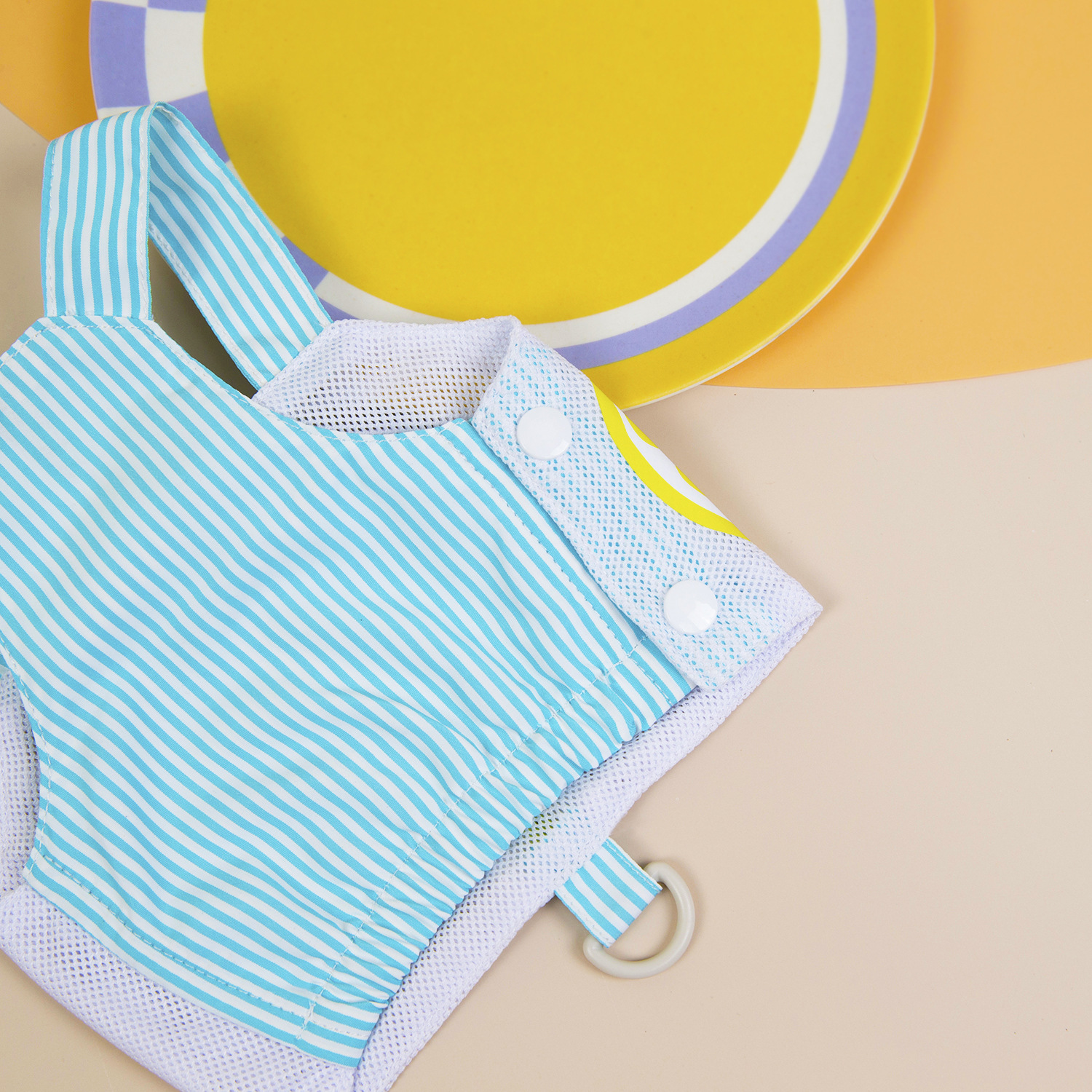 Cool Dog Mesh Tank Top Harness Leash Set for Small Dogs Cats, Lemon Print Dog Spring Summer Puppy Clothes with Zipper Pocket Chihuahua Yorkies Pet Out