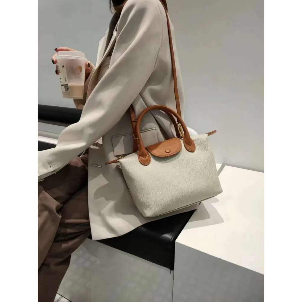 Classic Office Ladies Tote Handbag Cowhide Genuine Leather Women Hobos Bag Casual Single Shoulder Fashion Crossbody Bags