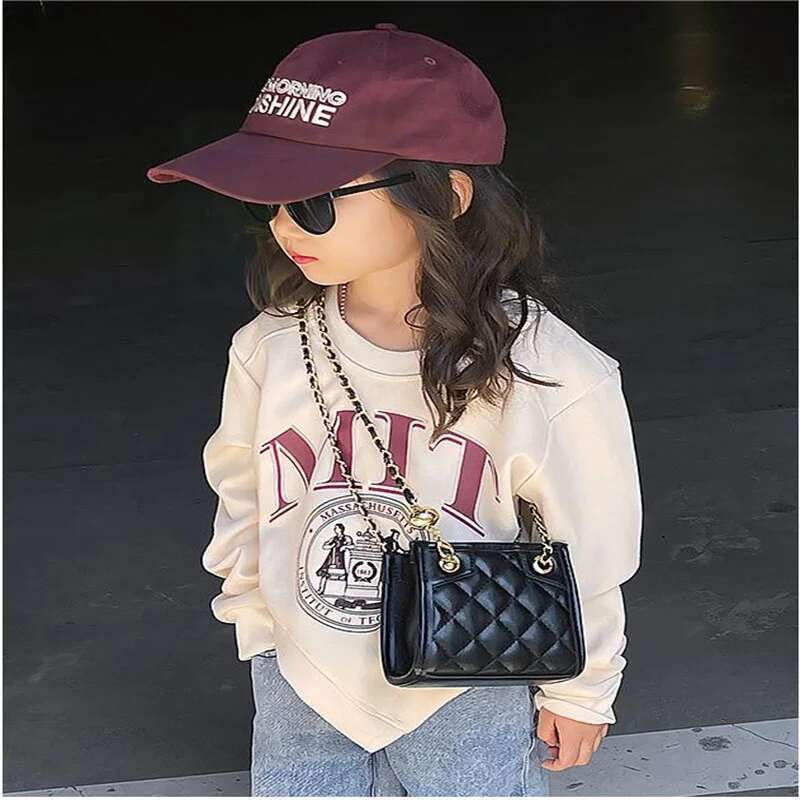 Girl Crossbody Bag fashion dia checkered small square mini zero wallet chain push girl bag