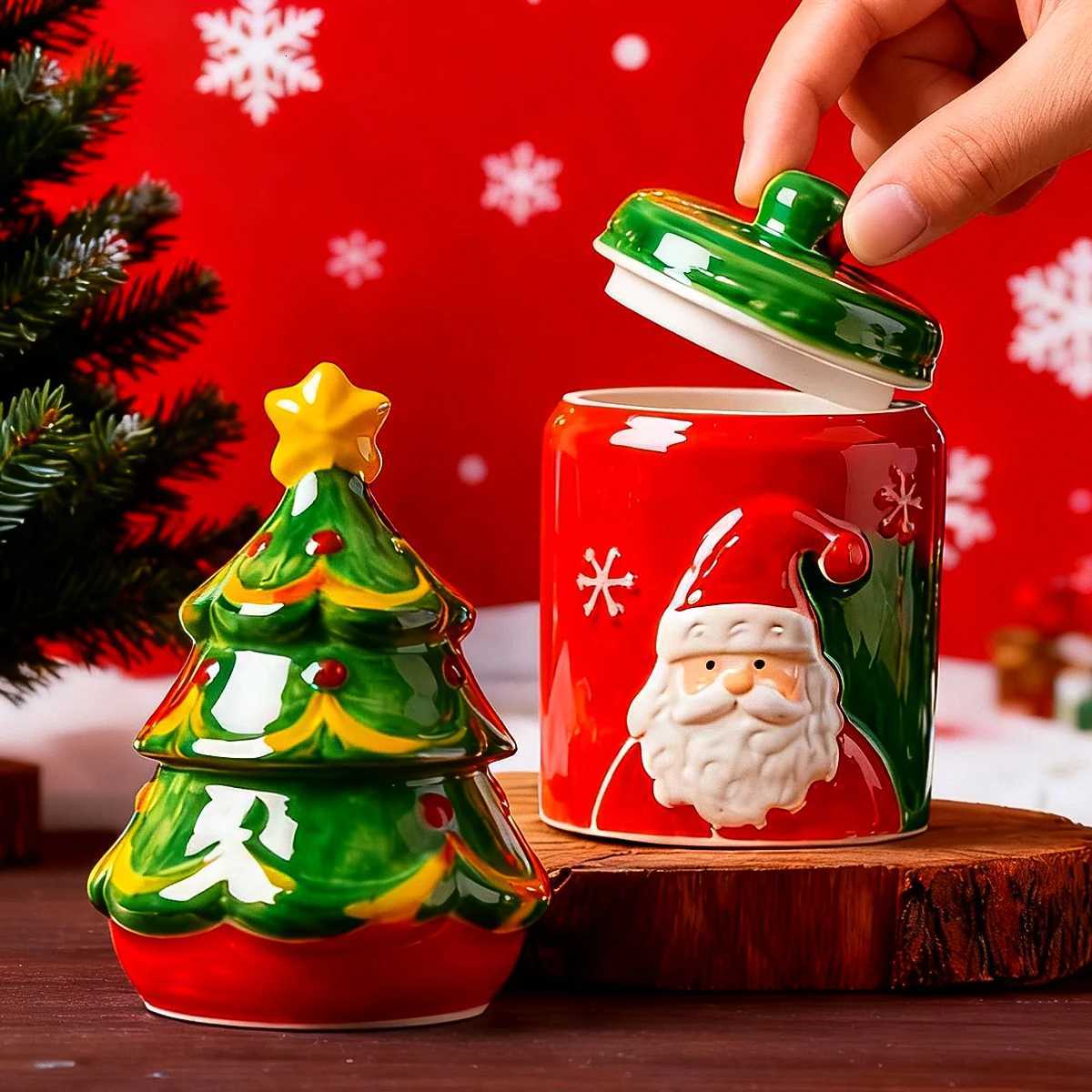 Christmas DIY Candle Jar Silicone Mold Set Handmade Relief Santa Claus Christmas Tree Storage Box Plaster Resin Mold Xmas Craft Home Decor Y251112