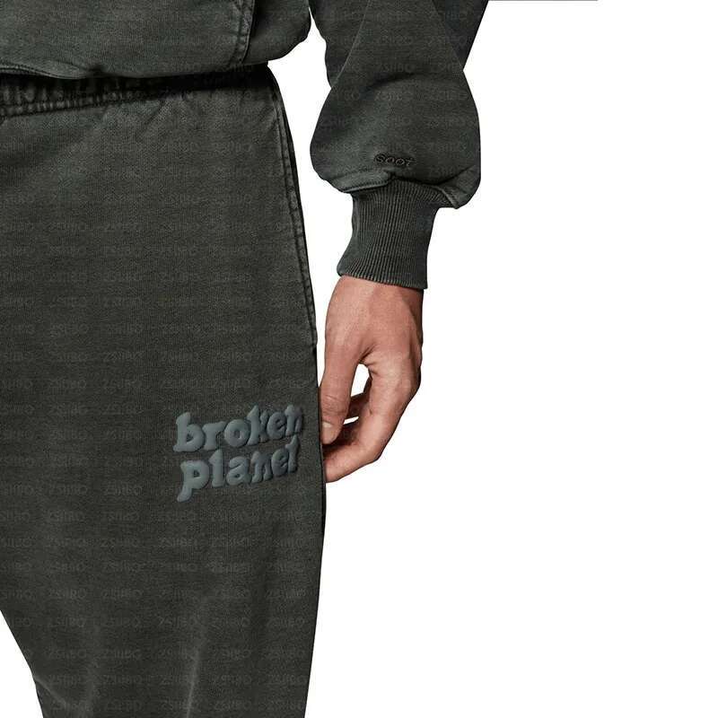 Casual New American Personality Print Fashion Washed Cloth Vintage Hooded Y2k Warm Street Sport Pants Top Suit Autumn And Winter