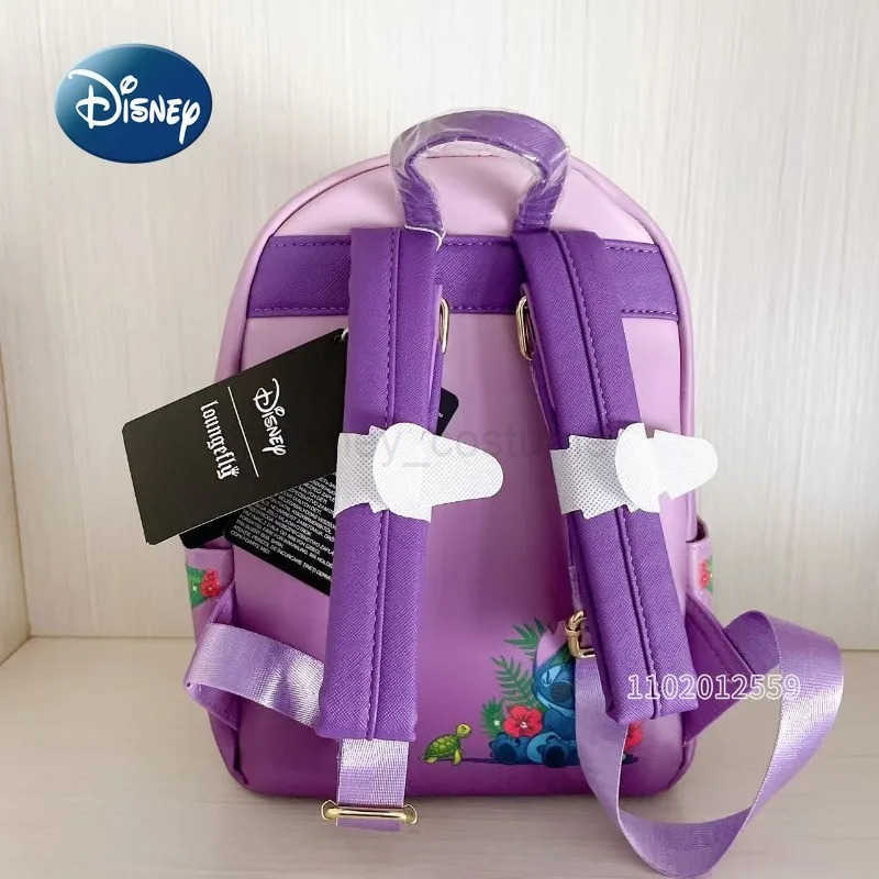 Disney Stitch New Loungefly Backpack Luxury Brand Original Fashion Mini Womens Backpack 3D Cartoon Cute Leisure Travel Backpack X250412
