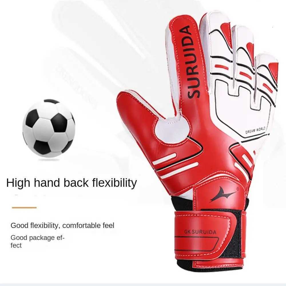 1 Pair Size 5-10 Goalkeeper Gloves Anti Slip Thickened Kids Football Goalie Gloves Adjustable Breathable Game Goalkeeper GlovesW251112