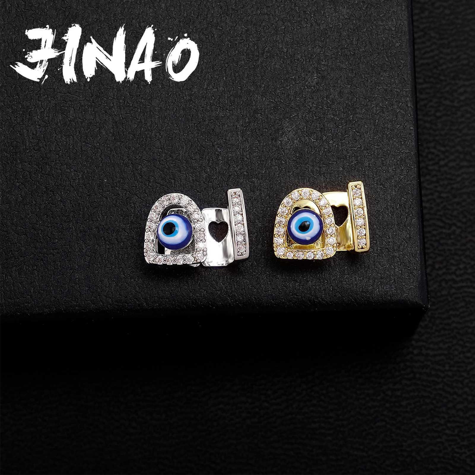 JINAO New 2024 Single Tooth HIP HOP Blue Devils Eye Cosplay Grilz Charm High Quality Mens and Womens Jewelry Gifts W250412