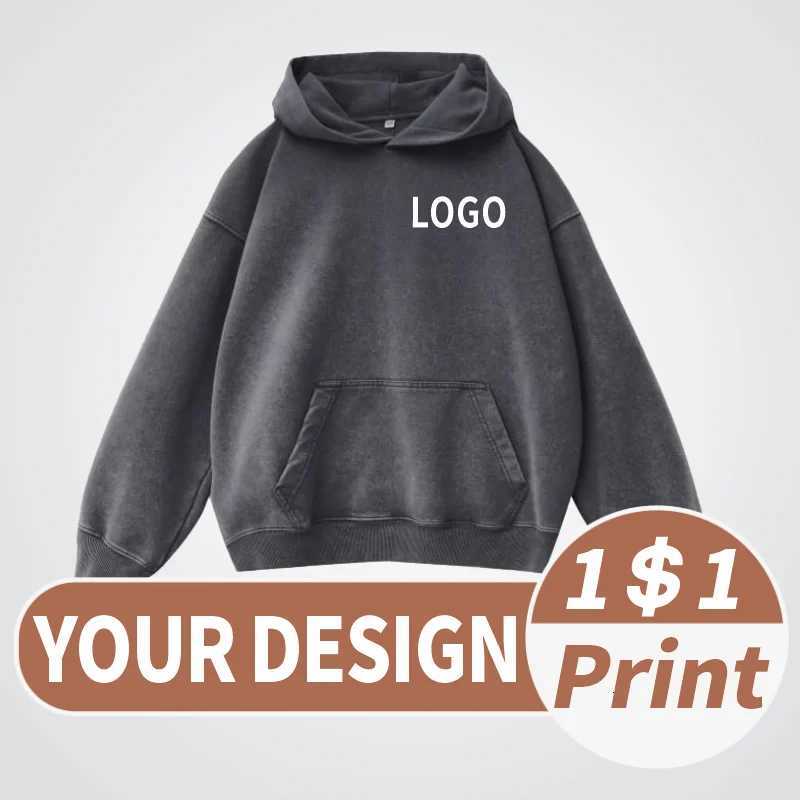 POD customization High end customization retro vintage popular versatile hooded pullover hoodieT251112