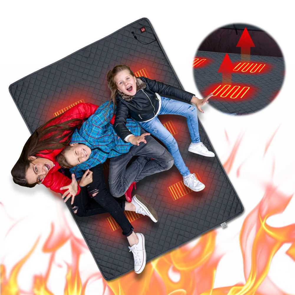 USB Sleeping Electric Heating Pad Heated Blanket Heated Cushion 3-Level Temperature for Outdoor Camping Heated Electric Mat Y251112