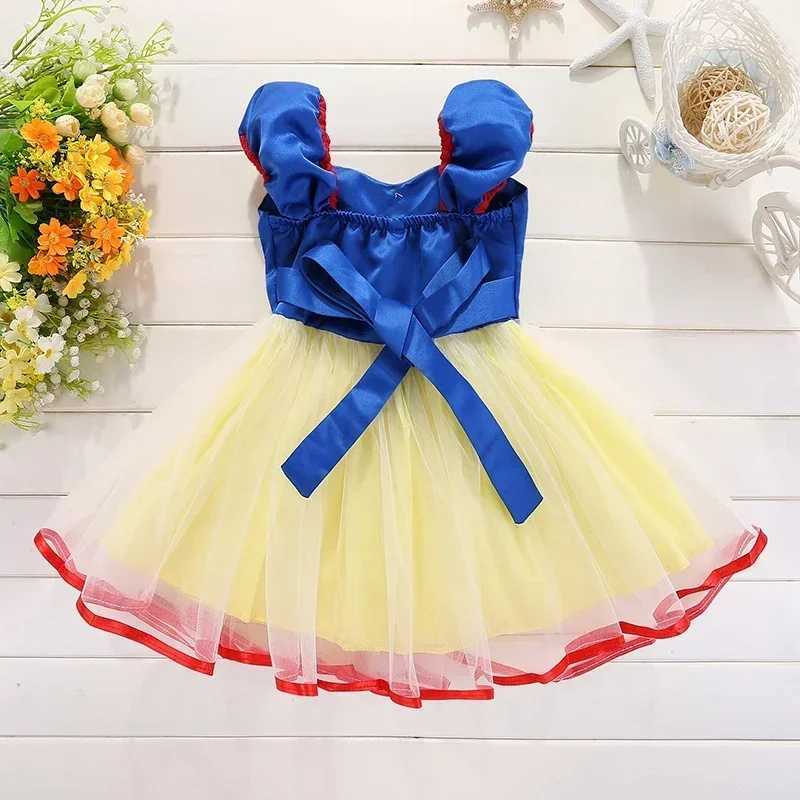 Disney Baby girl snow-white dress childrens classic princess birthday party fancy dress Halloween role-playing costume childrens clothingXJ250411